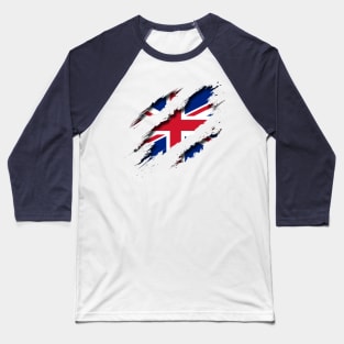 Great Britain Shredding Baseball T-Shirt